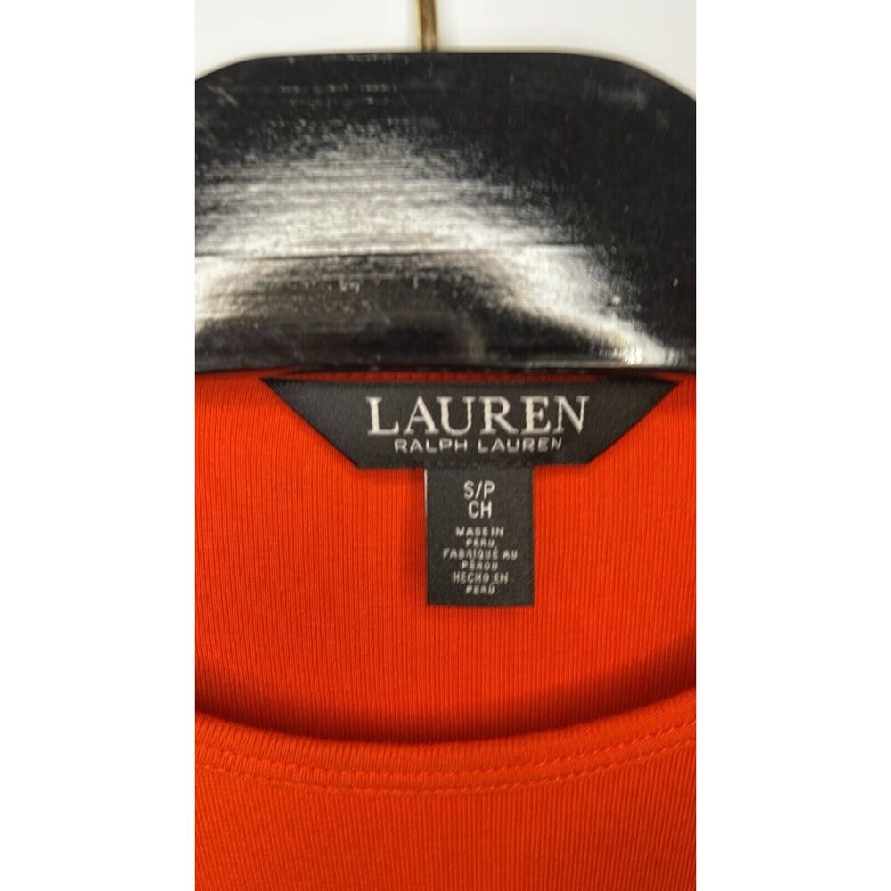 Lauren Ralph Lauren Women's BLACK LABEL Long-Sleeve Top, Orange, PS - Picture 4 of 5